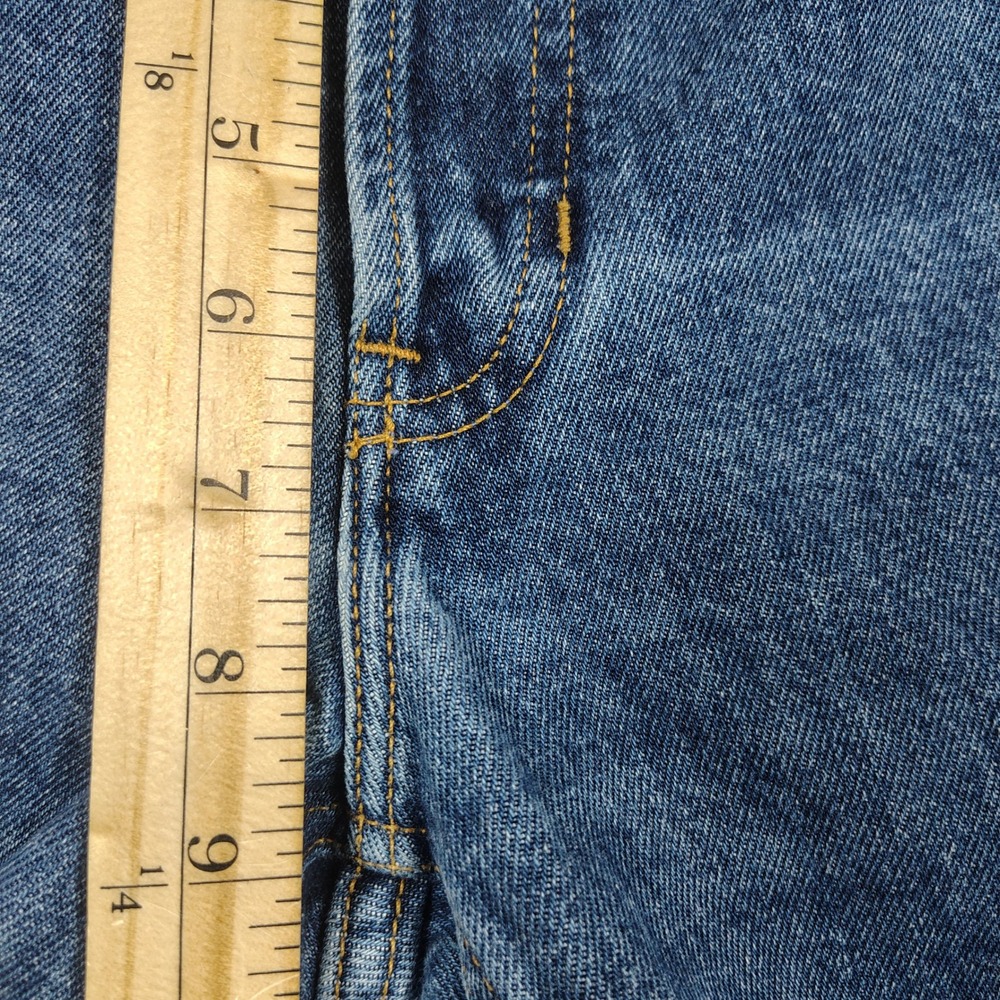 Gap Jeans Women 8 Blue Low Rise Straight Leg Solid Cotton Denim - Picture 6 of 8